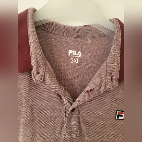 FILA Men's logo embroidered short sleeve polo shirt - Picture 2 of 5
